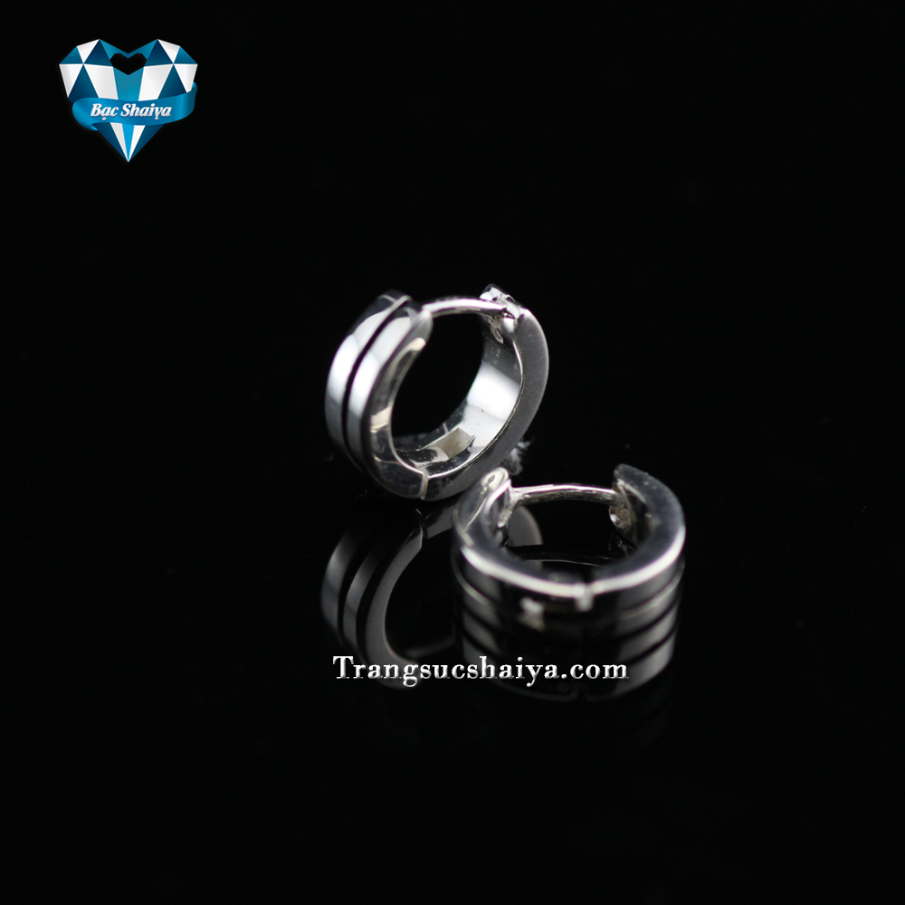 Khuyên tai nam Bạc Shaiya KN 64